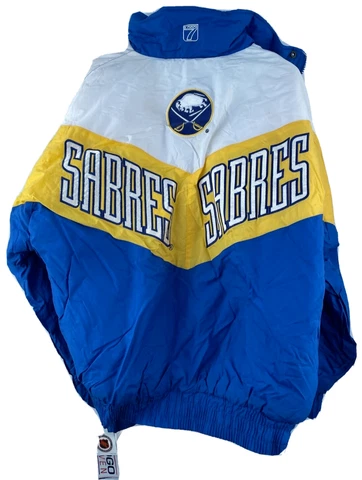 Vintage Buffalo Sabres Logo 7 Puffer Jacket NHL Hockey Size Large NWT Cover