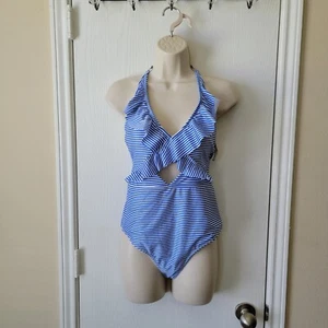 Traje de baño de una pieza con volantes Aerie nuevo con etiquetas cobertura media completa - Imagen 1 de 8