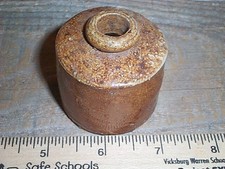 Vicksburg Civil War Dug relic Soldiers Camp Clay Pottery INK Bottle CRUDE