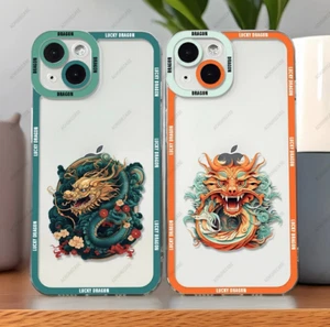 Lucky Chinese Dragon Art Coque Cover Case For Iphone 15 Pro Max 14 13 12 - Photo 1 sur 4