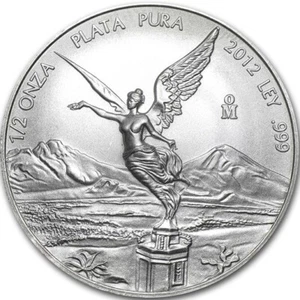 2012 MEXICAN SILVER LIBERTAD - 1/2oz Half Ounce LOW MINTAGE HARD TO FIND COIN - Picture 1 of 2
