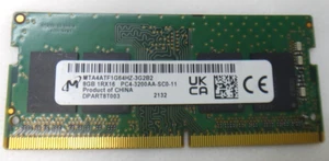 Genuine Micron 8GB PC4-3200AA-SC0-01 DDR4 SODIMM Laptop RAM MTA4ATF1G64HZ-3G2B2 - Picture 1 of 1