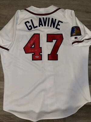 Tom Glavine Signed Auto Atlanta Braves Jersey CY 91, 98 Inscription PSA COA - Image 1 of 4