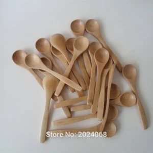 10PCS 5.1inch Small Wooden Spoon Tableware Scoop Coffee Honey Tea Stirrer Spoon - Picture 1 of 9