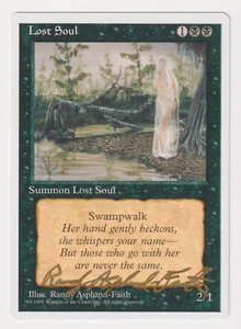 Gold Signed Lost Soul LP 4th Edition Artist Randy Asplund-Faith 1995 MTG Magic! - Picture 1 of 2