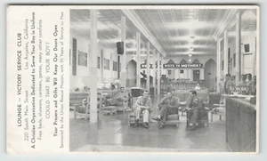 Postcard Advertising Victory Service Club Lounge in Los Angeles, CA. - Picture 1 of 3