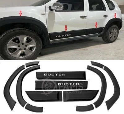 RS CHROME DESIGN FACTORY élargisseurs d'ailes et moulures de porte ABS 12 pcs DACIA DUSTER 2010 a 2017