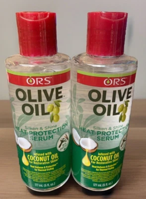 2PC Olive Oil Heat Protection Hair Serum infused with Coconut Oil for Restorativ - Image 1 of 3