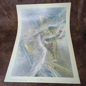 Sulamith Wulfing REUNION Vintage 1970s Lithograph Print 14 x 19 A - Picture 1 of 6
