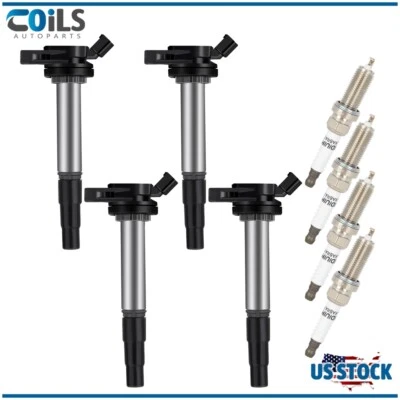 4 Ignition Coil & Spark Plug Fit For Scion xD 2008 2009 2010 2011 2012 2013 2014 - Image 1 of 4