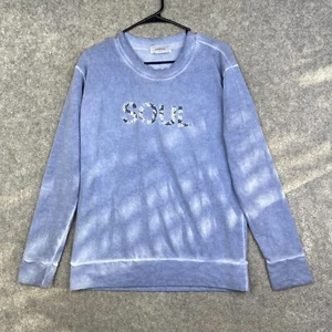 SOUL CYCLE S Burnout  Graphic Workout Relaxed Soft Stretch Top Long Sleeve - Picture 1 of 8