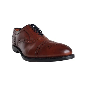 Allen Edmonds Strand Kappe Zehe Oxford-Schuhe in dunklem Chili Leder Herren Größe 8,5 E Weite - Bild 1 von 10