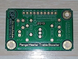 Gitarrenpedal Effekt Höhenbooster RangeMaster Zum Selbermachen PCB Replik von Moutoulos ™ - Bild 1 von 7