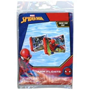 Spiderman Swimming Pool Inflatable Arm Floaties Marvel New Unopened Ships Free - Picture 1 of 1