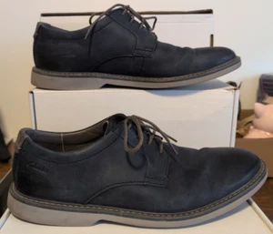 Clarks Atticus LT Lace eleganter Herrenschuh Größe 11,5 M blau Leder Schnürschuh Oxford - Bild 1 von 6