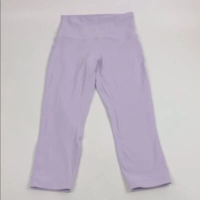 Leggings Lululemon Athletica Púrpura Claro Lavanda Cintura Alta Capri Talla 6 NUEVO Foto 1 de 4