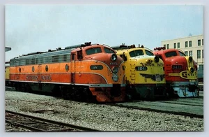 Postkarte Züge Los Angeles Union Terminal Southern & Union Pacific Santa Fe H02 - Bild 1 von 3