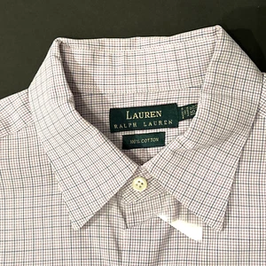 Lauren Ralph Lauren Green Label Men's Pink Check Dress Shirt 15.5 - Picture 1 of 15