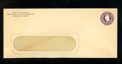 US Postal Stationery U436fw Unused Envelope 3c Washington Die 9 Window 1932 - Image 1 of 2