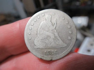 Silbermünze Seated Liberty Quarter 1876-S, US Liberty Seated - Bild 1 von 5