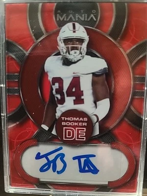 Thomas Booker 2021 Wild Card Auto Mania AUTOGRAPH Red Circle - Image 1 of 3