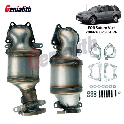 2X Catalytic Converter Set Bank 1 & 2 For 2004 2005 2006 2007 Saturn Vue 3.5L V6 Foto 1 de 4