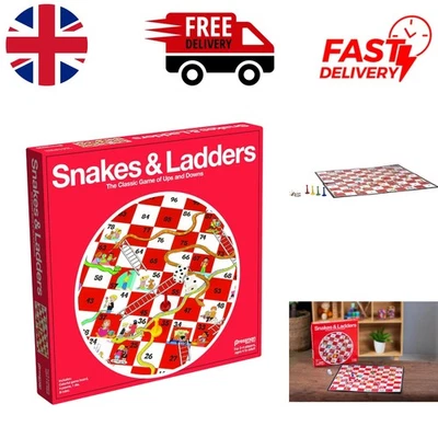 Traditional Snakes & Ladders Board Game - 2-4 Players Adventure Theme - Image 1 of 4