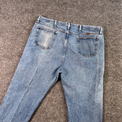 Rustler by Wrangler Jeans Mens 46x32 Workwear Denim Straight Leg Regular Fit - Image 1 of 4