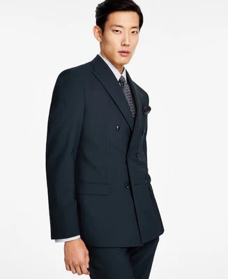 Traje Chaqueta Blazer Bar Iii Para Hombres Calce Ajustado Doble Pecho 38 L Verde Sólido Foto 1 de 2