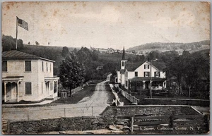 Postcard Callicoon Center New York c1911 Church Street Sullivan County - Bild 1 von 2