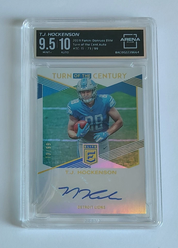 TJ Hockenson 2019 Donruss Elite Turn of the Century Rookie Auto /99 AC 9.5/10 - Image 1 of 2