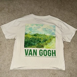 Van Gogh Artist Academy Brussels Crop T-Shirt Landscape Painting Graphic Small - Picture 1 of 4