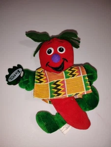 Vintage Spielzeugkiste Veggie Seedies Red Pepe Pepper Sitzsack Plüschtier Stofftier 1998. - Bild 1 von 5