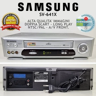 VIDEOREGISTRATORE VHS SAMSUNG SV-641X LETTORE CASSETTE VINTAGE VCR FUNZIONANTE - Immagine 1 di 4