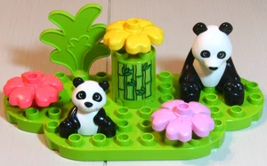 Lego Duplo Mutter Panda und Baby Familie Natur Szene Tier Ersatz Lot - Bild 1 von 4
