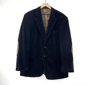 Ralph Lauren Cord Blazer Herren 42R Schwarz EllenbogenPatch Preppy Sport Mantel Heritage - Bild 1 von 12