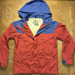 Mens Medium Volcom Jacket Outdoor Costa Mesa CA Lining Full Zip Hiking Red Blue - Picture 1 of 13