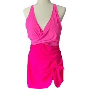 Nuevo con etiquetas Vestido de Natación Talla 2X Falda Reunida abertura Cuello en V Envuelto Acanalado Entrecruzado Espalda - Imagen 1 de 8