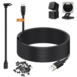 50ft Power Cable for Wyze Cam v4, Wyze Cam Pan v3, Wyze OG, v3 Pro Security C... - Picture 1 of 8