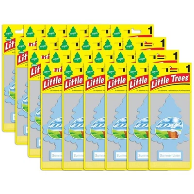 Little Trees Summer Linen Air Freshener – 24 Count Bulk Pack  - U1P-10574 - Image 1 of 3