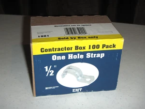 Sigma ProConnex 1/2 Zoll Elektro (EMT) Einloch Gurt 100er Pack - Bild 1 von 2