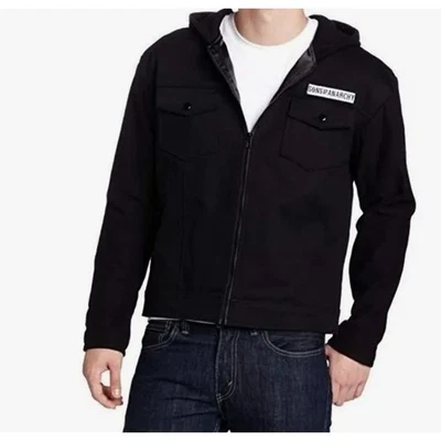 Sons Of Anarchy Black Hooded Jacket 2XL Licensed Official Apparel Biker SOA USA - Image 1 of 4