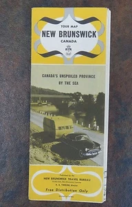 Mappa Tour Vintage Nuovo Brunswick Canada, Nuovo Brunswick Travel Bureau - Foto 1 di 3