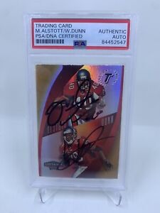 Mike Alstott Warrick Dunn Signed 1998 Playoff Contenders IP Auto PSA/DNA Tampa