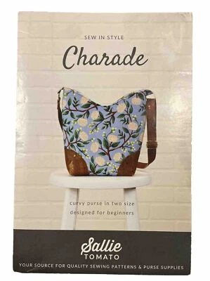 Sallie Tomato CHARADE Curvy Purse in Two Sizes Pattern Designed for Beginners - Image 1 of 4