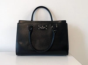 Kate Spade New York Wellesley Durham schwarz Leder Umhängetasche Handtasche - Bild 1 von 17