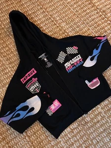 RARE Sanrio Hello Kitty & Friends Women's L Tokyo Speed Racer Zipper Hoodie  - Picture 1 of 3