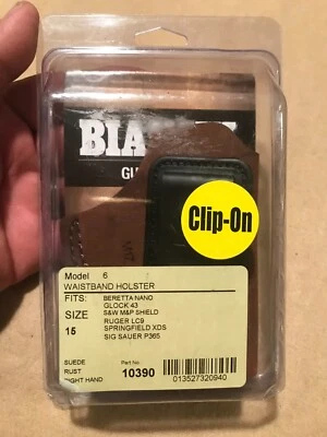 Bianchi RH IWB Holster Ruger LC9 Glock 43 S&W Shield SA XDs Beretta Nano - Image 1 of 4