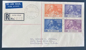 1949 Vila New Hebrides First Day Cover FDC  Universal Postal Union 75th Anniv - Picture 1 of 2