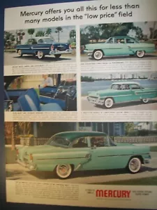 1955 Mercury Monterey Montclair large-mag car ad -"all this for less" - Picture 1 of 1